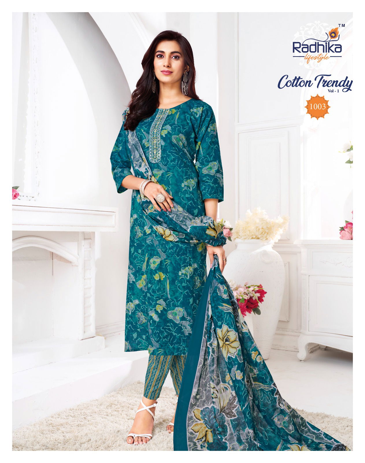 Cotton Trendy  Vol 1 By Radhika Top Bottom With Dupatta Exporters In India